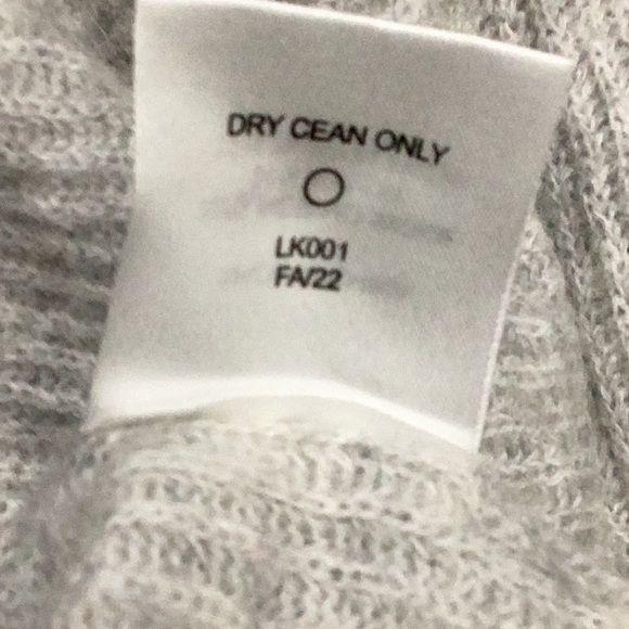 Quince Light Gray Alpaca Wool Quarter Zip Ribbed Sweater 3/4 Sleeves Size Small - Picture 8 of 8